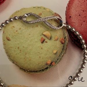 Diamond Infinity Stretch Beaded Bracelet in Silver